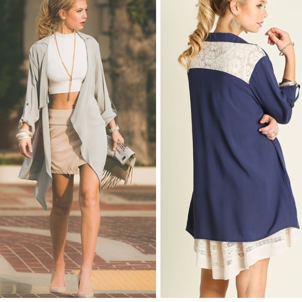 •lace waterfall cardi•